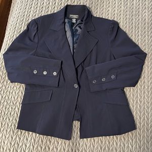 Worthington Works navy short blazer size 16